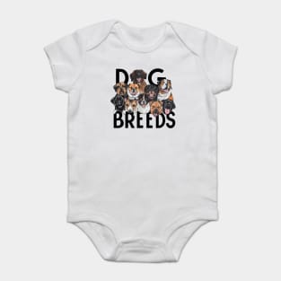 Dog Breeds Lover Baby Bodysuit